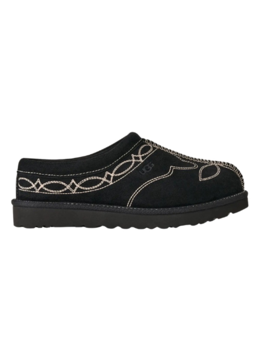Women's UGG Tasman Western Slip Ons. Black Suede. 1182251
